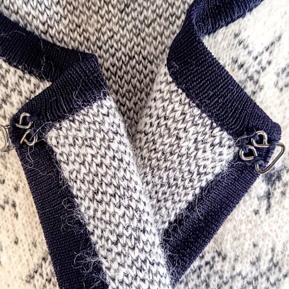 Classiques Entier Navy Blue Alpaca Mohair Cardigan Sweater - Picture 3 of 6